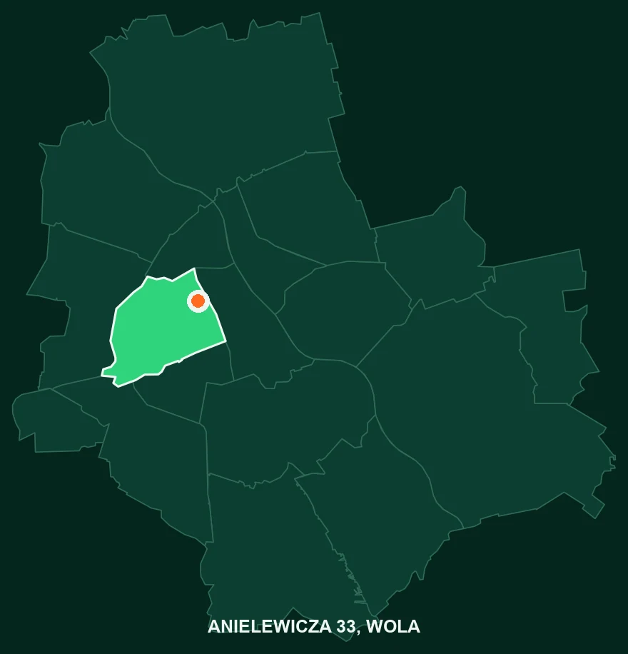 Gdzie leży Anielewicza 33: Wola na mapie Warszawy