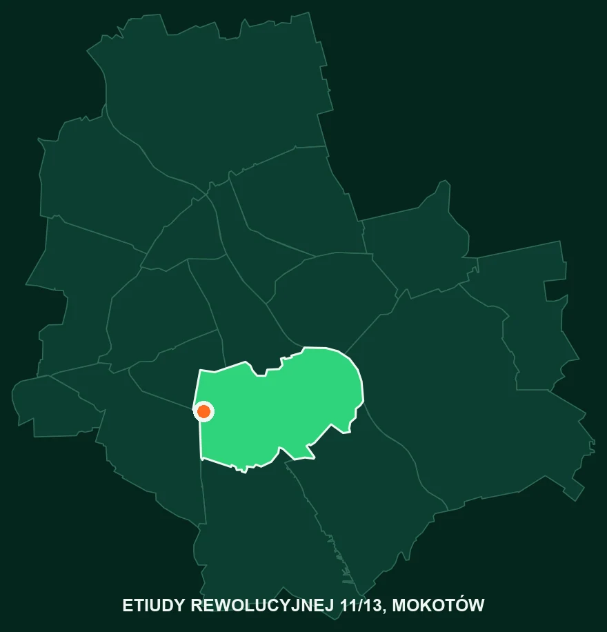 Gdzie leży Etiudy Rewolucyjnej 11/13: Mokotów na mapie Warszawy