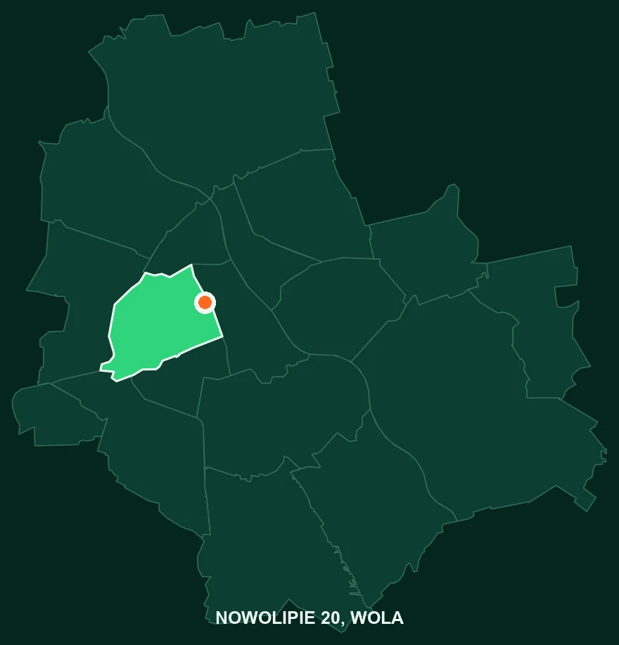Gdzie leży Nowolipie 20: Wola na mapie Warszawy